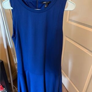 EUC MNG Casuals blue sleeveless knee length/ midi skater casual dress